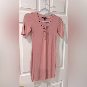 Forever 21 Tie Up Dress - Size Small | Color: Pink